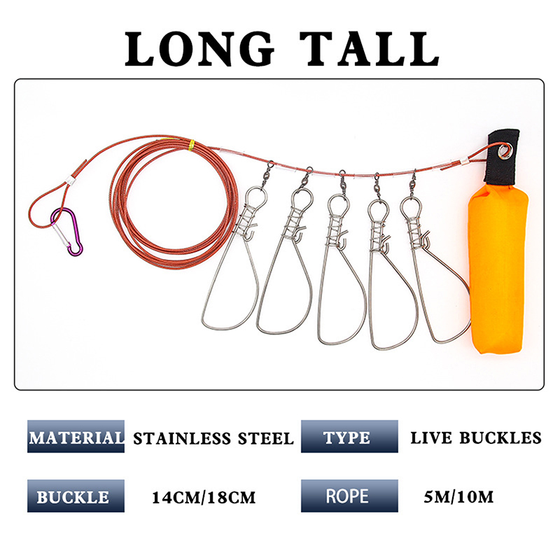Reel Repair Kit - Yeni 5-snap Float Fish Stringer Kontrol