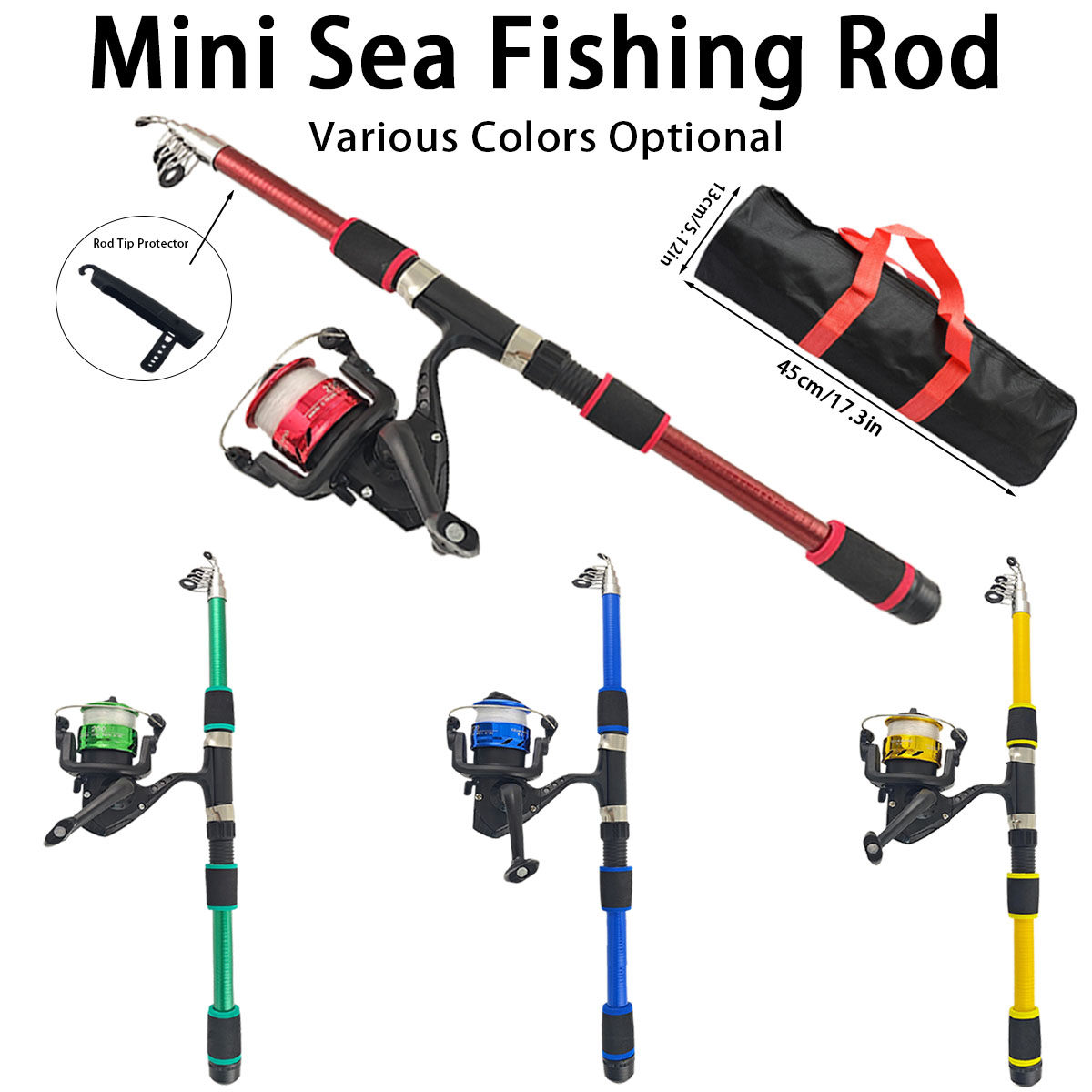 Reel Bag - Mini Teleskopik Deniz Olta Kamışı Seti,