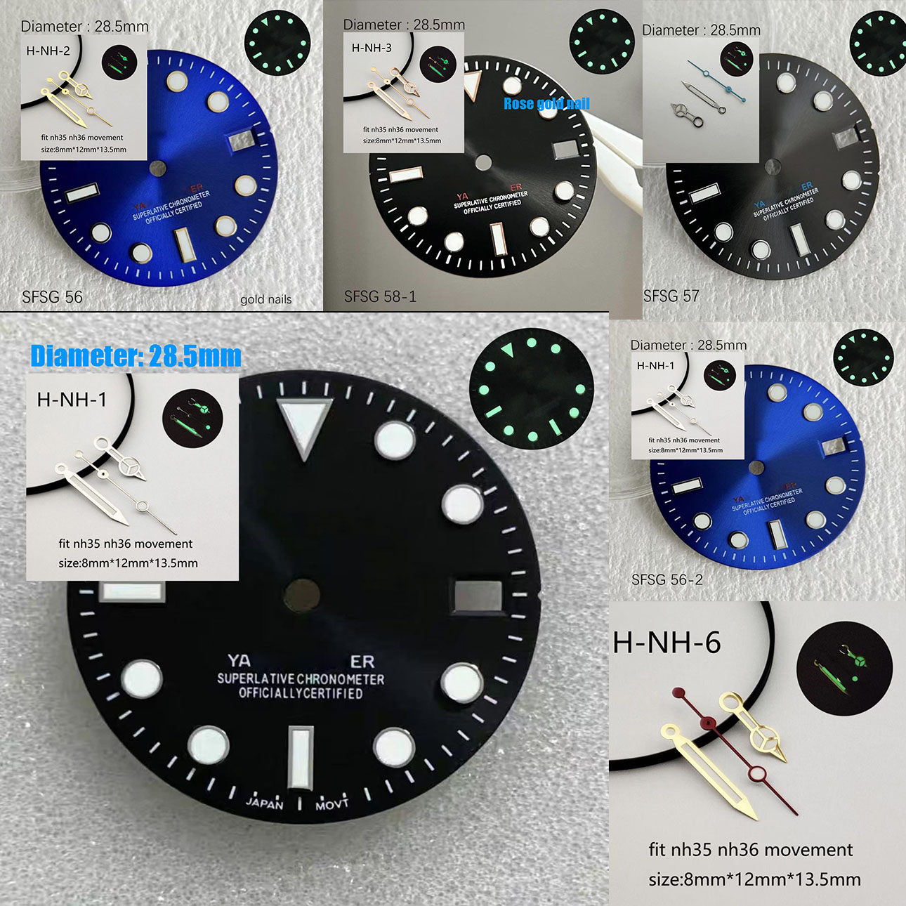 Hot SUB 28.5mm NH35 Yeşil Işık - Reel Case incelemesi ve fiyatı