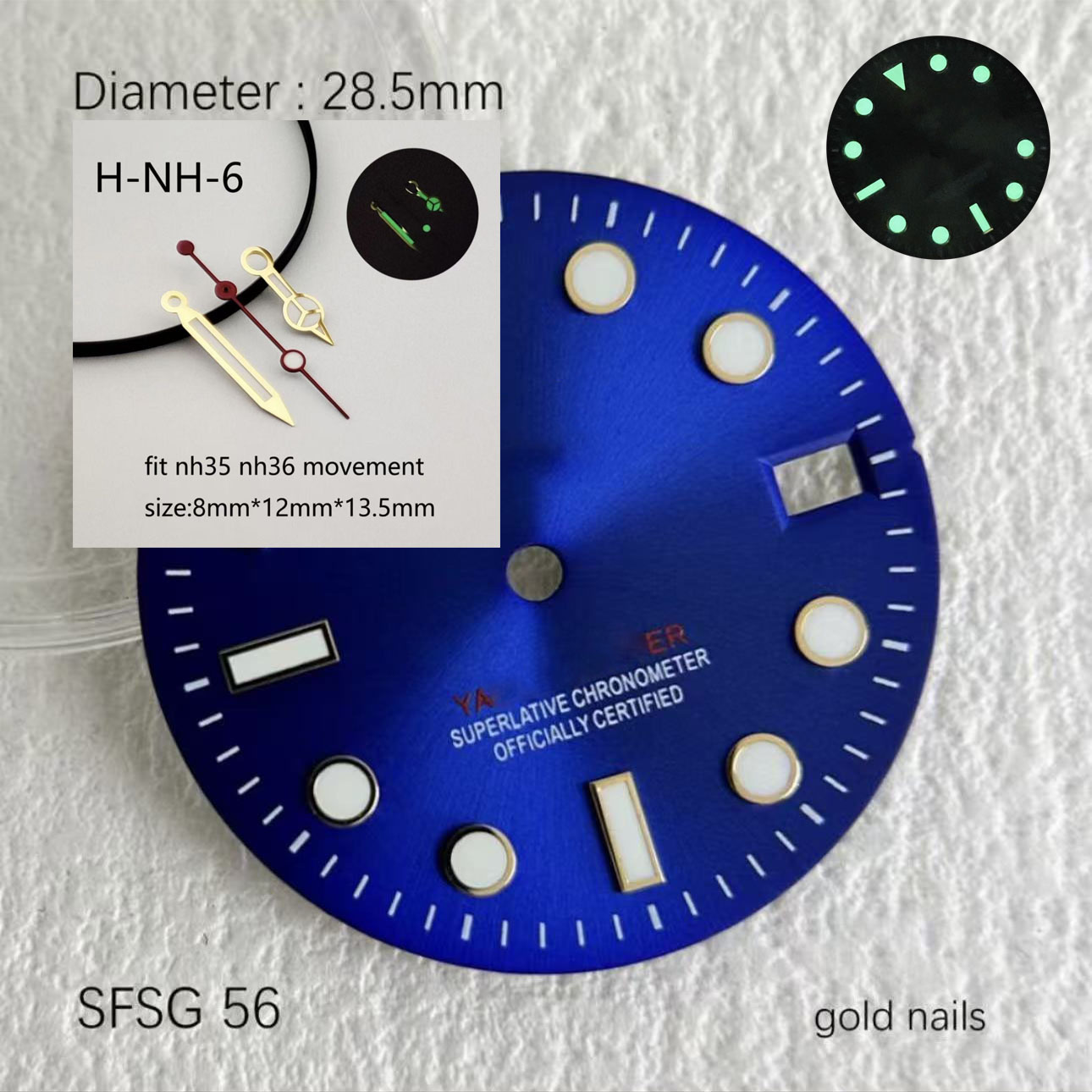 Hot SUB 28.5mm NH35 Yeşil Işık - Reel Case incelemesi ve fiyatı