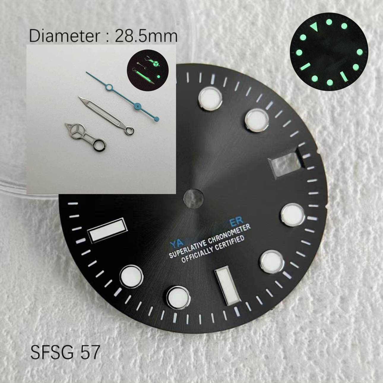 Hot SUB 28.5mm NH35 Yeşil Işık - Reel Case incelemesi ve fiyatı